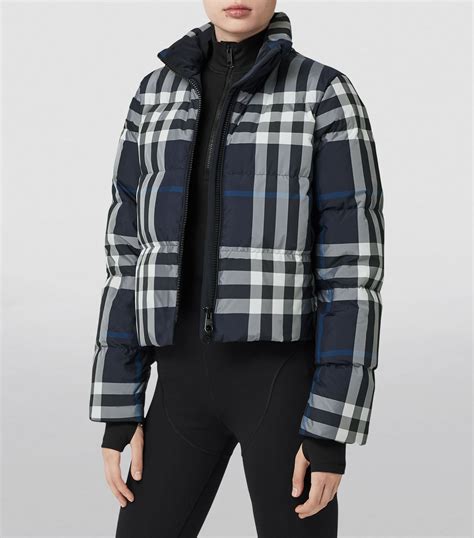 burberry puffer jacket removable sleeves|burberry check cropped puffer jacket.